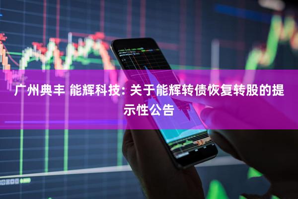 广州典丰 能辉科技: 关于能辉转债恢复转股的提示性公告